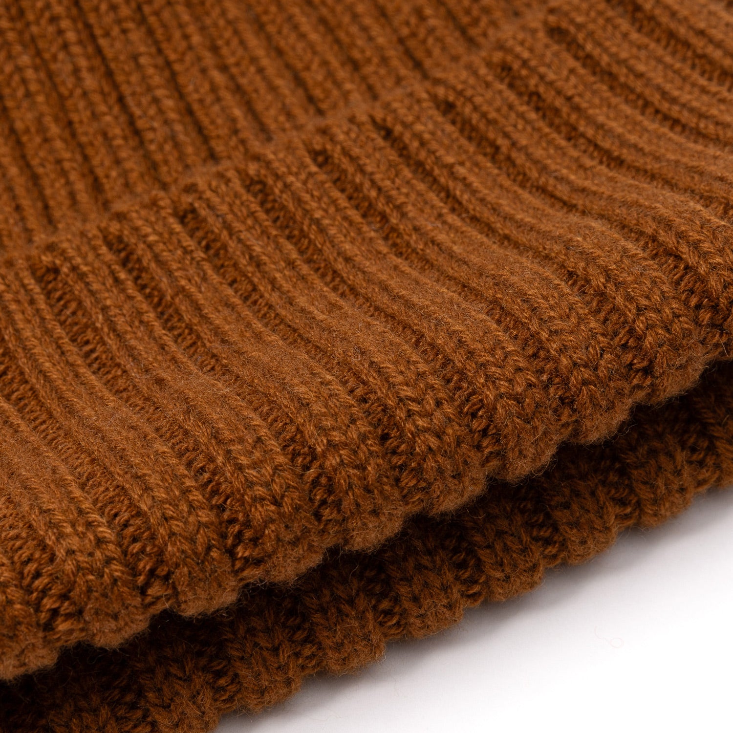Exclusively for Michael Jondral: Nut-Brown Knitted Hat made from pure Scottish Cashmere